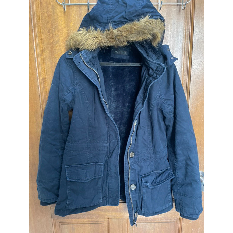 冬季大衣外套 連帽外套 刷毛外套 防風 保暖#lativ