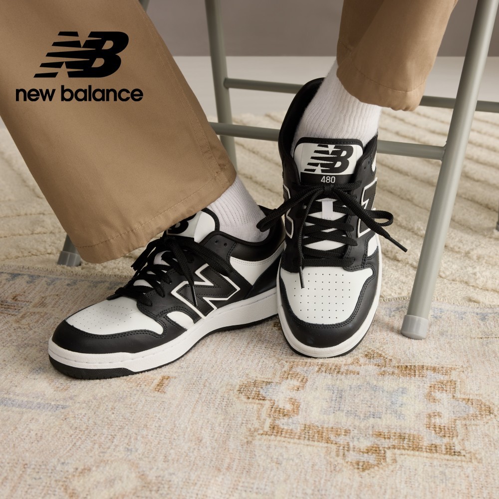 【New Balance】 NB 復古運動鞋_中性_黑白色_BB480LBA-D楦 480