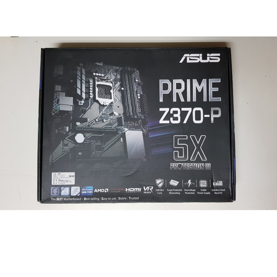 ASUS 華碩 PRIME Z370-P 主機板 1151腳位 附擋板 原廠盒裝 Z370 B360 Z390