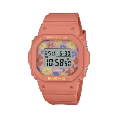 【柏儷鐘錶】CASIO Baby-G 電子錶 方型電子錶 更小更薄更可愛 粉嫩花花 BGD-565RP-2