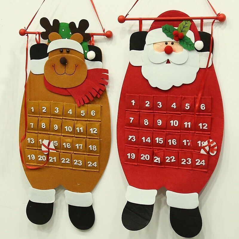 免運 聖誕倒數月曆 聖誕倒數行事曆 掛曆 耶誕節 裝潢場景佈置 雪人 麋鹿 掛飾 掛件 倒數計時吊飾掛曆 倒數日曆