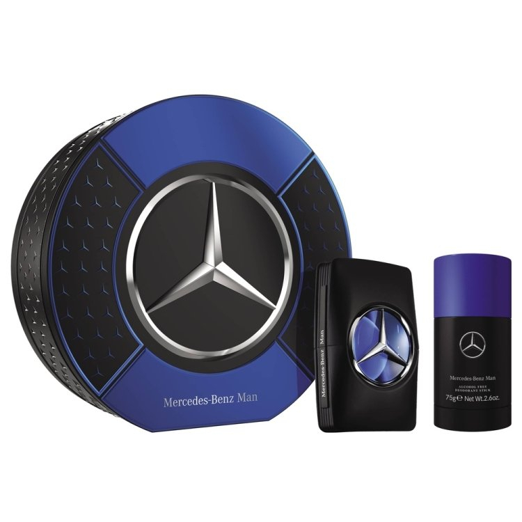 波妮香水♥ Mercedes Benz 賓士 王者之星 男性淡香水 禮盒 (淡香水100ml+體香膏75g)圓盒新包裝