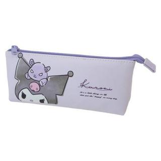 ♡松鼠日貨♡現貨！日本 正版 庫洛米 kuromi 雙層 筆袋 收納袋 收納包 置物包 化妝包