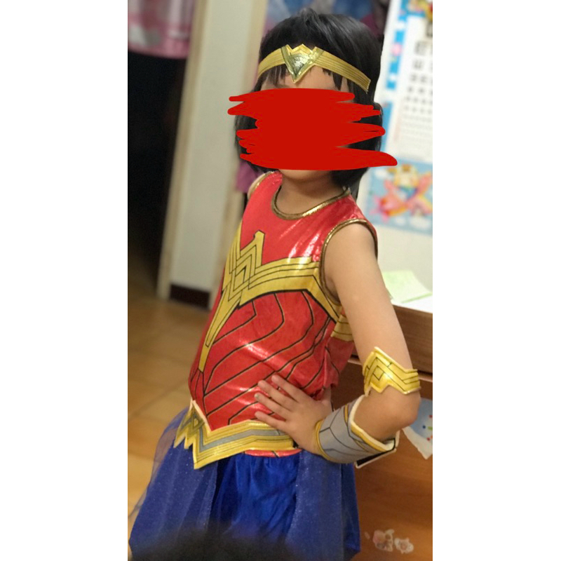 兒童裝扮服裝 神力女超人 服裝 適合6-9 歲 半胸圍36cm 微彈