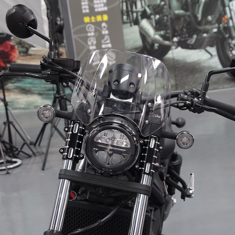 Rebel 1100T MT越野風鏡 適用於 本田 叛逆者1100改裝加高風鏡 Rebel250 小擋車 rebel50