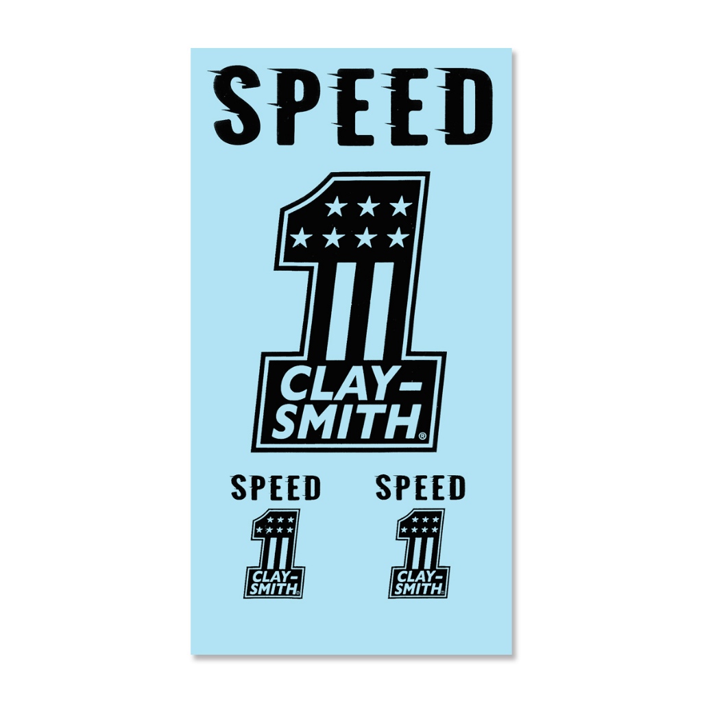 Clay Smith  No. 1 黑色 貼紙 (透明底) [CSYC3948]