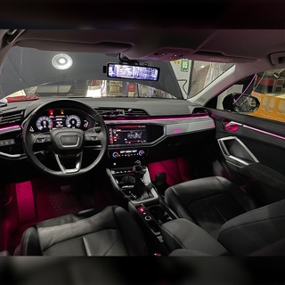 奧迪 19~24 Q3 氣氛燈 原車螢幕控制 呼吸燈 爆閃 隨音樂律動多種模式 禾笙影音館
