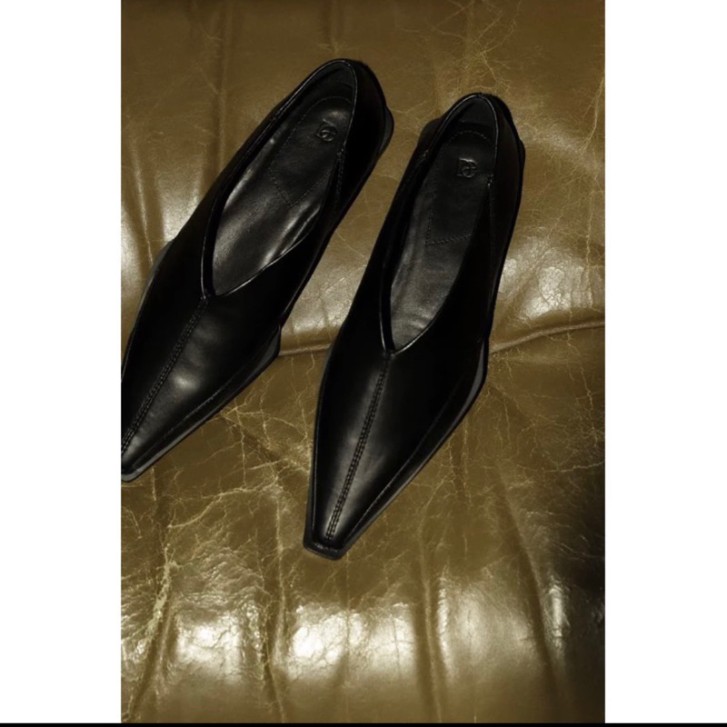 ＜STUDIO DOE/スタジオドー＞Ｖ　Ｆｌａｔｓ／BLACK／38 STUDIO DOE/スタジオドー＞V Flats／BLACK／38