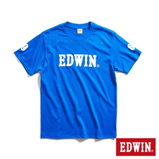 EDWIN LOGO貼布繡短袖T恤(藍色)-男款