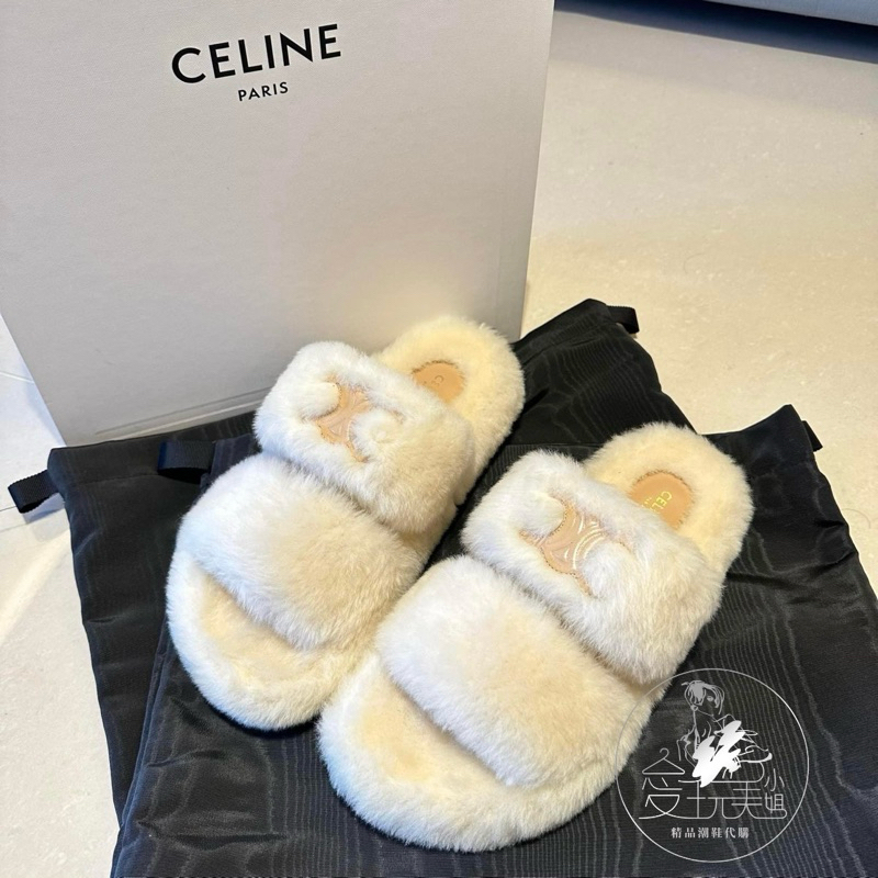 CELINE 女款 毛毛拖鞋 🐻