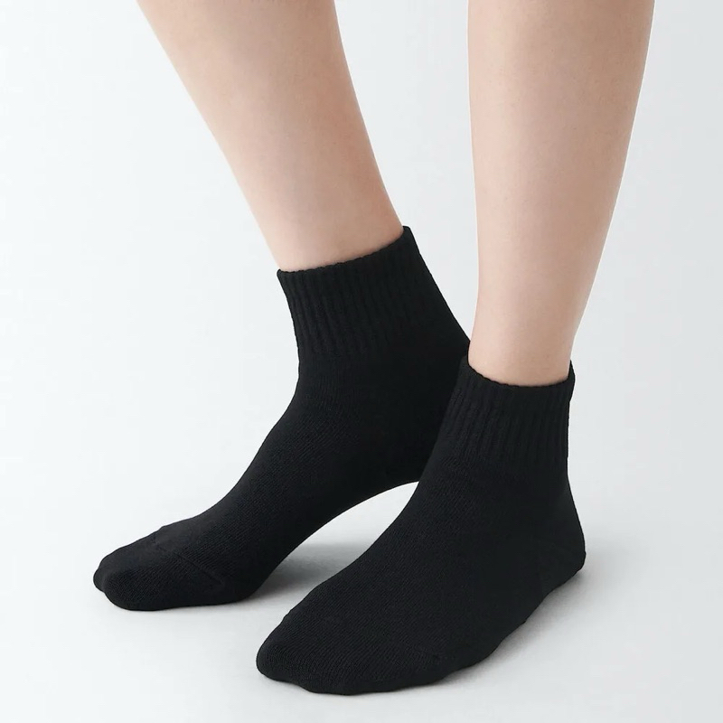 無印良品 黑色襪子23-25cm