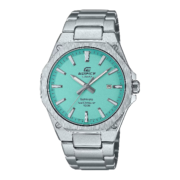 CASIO 卡西歐 EFR-S108D-2BV 輕薄系列三指針時尚腕錶 冰藍面 39.9mm