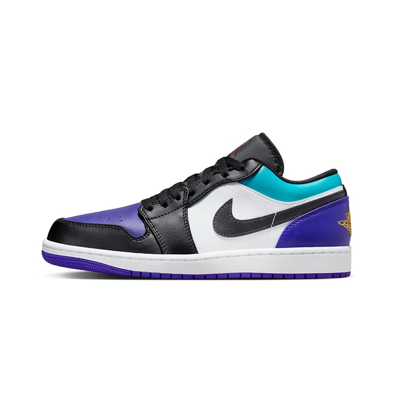 Air Jordan 1 Low "Black/Purple/Aqua" 白青紫 男鞋 553558-154