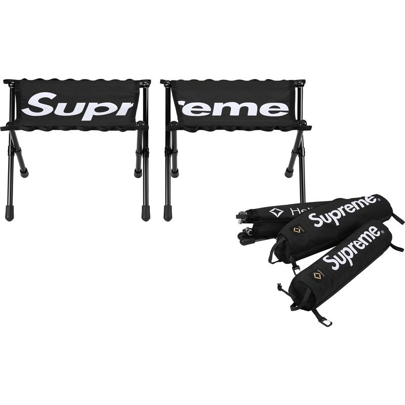 SUPREME x HELINOX TACTICAL FIELD STOOL 折疊椅 露營椅 (黑色2入一組) 化學原宿