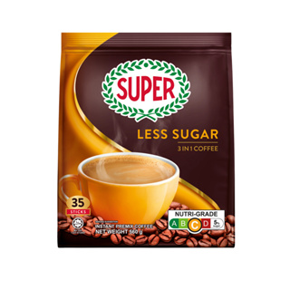 SUPER超級 三合一原味减糖即溶咖啡 15g x 35包【家樂福】