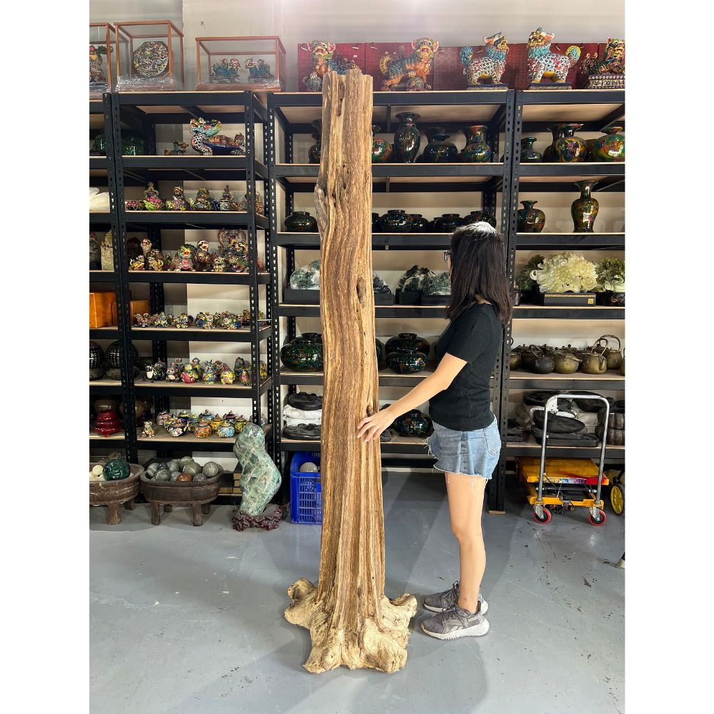 【合雅藝品】越南沉香木【沉香樹幹】實心 氣韻清香 沉香木 　供佛 禮佛 原木 風水柱 E52  ( 零售 批發)