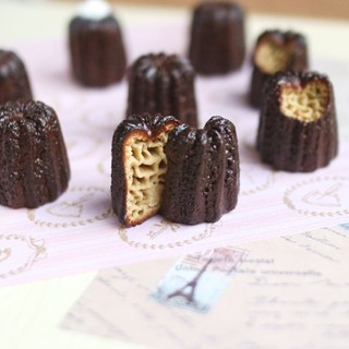 可麗露 切一半 canelé de Bordeaux 模擬甜點 耳環 天使之鈴 三分