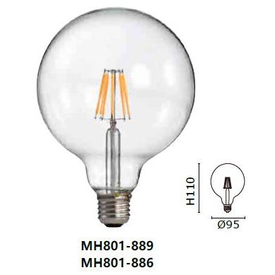 🌟MARCH🌟 LED 8W 燈絲燈 E27 燈泡 G125 全電壓 工業風 MH801-888