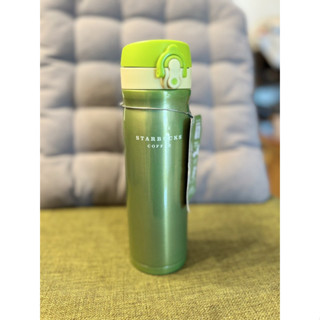 全新星巴克*膳魔師隨身瓶500ml-牛油果酪梨綠保溫瓶隨行杯保溫杯不鏽鋼保溫咖啡杯-耶誕禮物保熱12小時保冰24小時以上