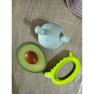 Mombella 蘑菇固齒器 / nuby 矽膠搖搖固齒器 鱷魚/ nuby酪梨固齒器