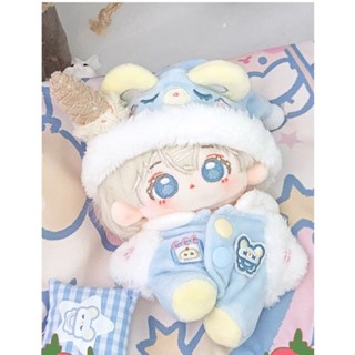 現貨【棉花娃-睡衣套裝】10cm 10公分 無屬性娃衣 全新娃娃衣服 可愛風格 小熊睡衣 玩偶 布偶娃娃 指娃娃衣 醜娃