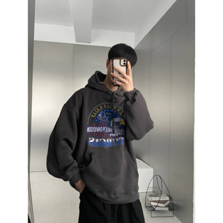 【NEEDU STORE】美式復古印第安老鷹帽TEE 寬鬆上衣 OVERSIZE 帽踢 美式 復古