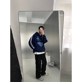 【NEEDU STORE】 OUPONT賽車風刷毛TEE 寬鬆上衣 帽踢 OVERSIZE 賽車風