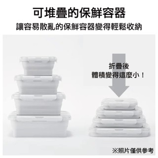 不佔空間 方便攜帶【折疊矽膠保鮮盒 S M L】NITORI宜得利 灰 藍 收納大師