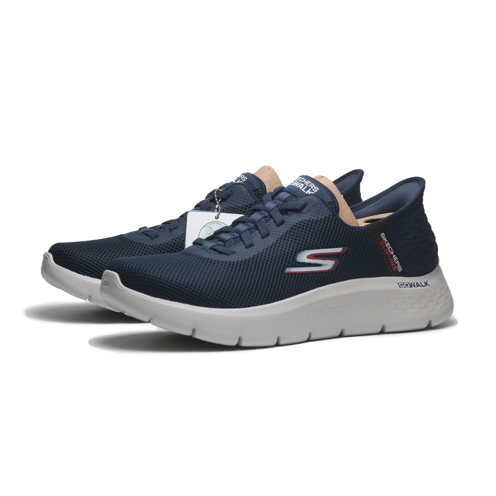 SKECHERS 休閒鞋 GO WALK FLEX 深藍 瞬穿 健走鞋 男 216496NVY