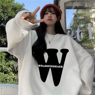 【現*貨】佰分佰/150kg內可穿/冬季女裝/特大碼/長袖T恤/加絨/韓版/大碼/寬松/慵懶風/衛衣女/女生上衣 外套