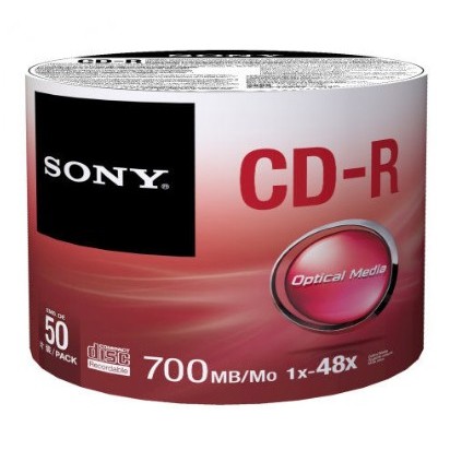 SONY CD-R 48X 700MB 白金片裸裝/布丁桶裝 (50片)