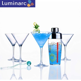 【Luminarc】法國樂美雅 雞尾酒杯5件組 (4玻璃杯杯 + 1個雪克杯) H8930 調酒