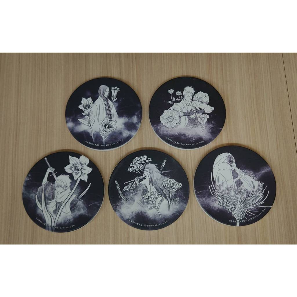 死神 BLEACH 日版 小丑社 白雲石 杯墊 卯之花烈 拳西 冬獅郎 劍八 涅繭利