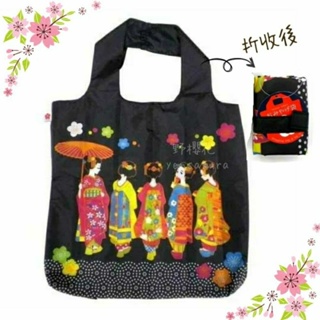 【野櫻花】日本風和服舞姬限定五人舞妓收納環保購物袋