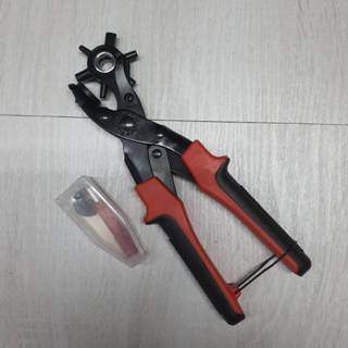 HPA01豪華型二合一皮帶打孔鉗 打洞機 打孔機 贈銅墊片十字起子 扁圓二合一 打洞機 打孔器 打洞器 省力型皮帶打孔鉗