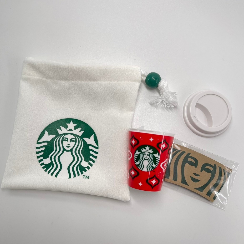 日本帶回 現貨 星巴克限定 2023聖誕節 迷你咖啡杯 束口袋 Starbucks 聖誕禮物【冠頭日貨】