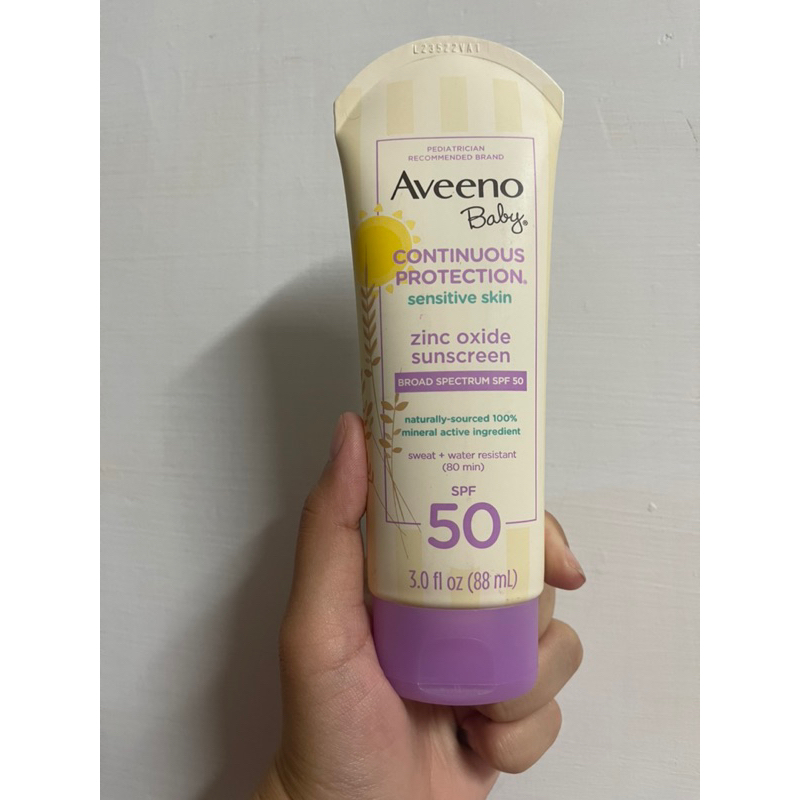 =現貨=Aveeno艾惟諾嬰兒氧化鋅防曬乳SPF 50無香精88 ml