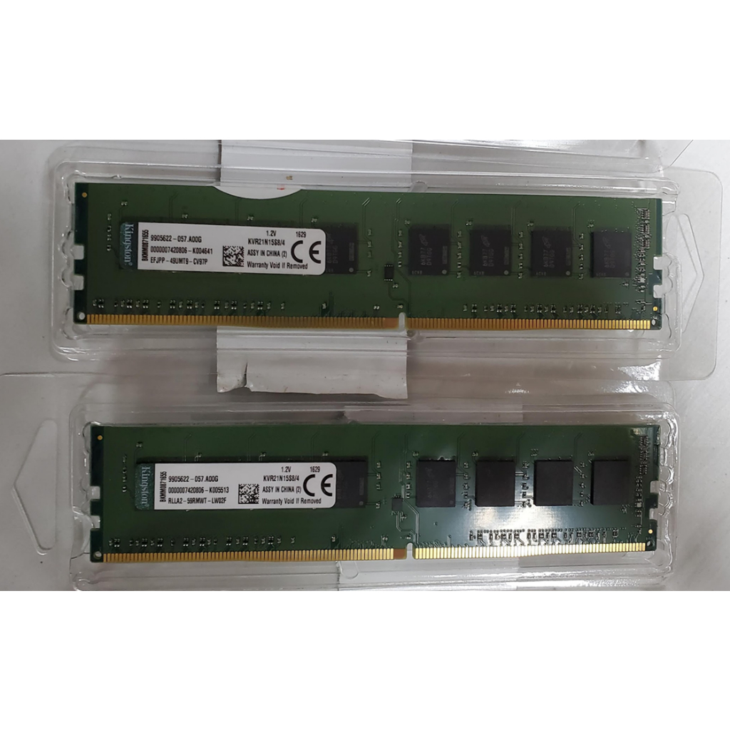 金士頓 DDR4 2133 4G KVR21N15S8/4 單面顆粒 2手
