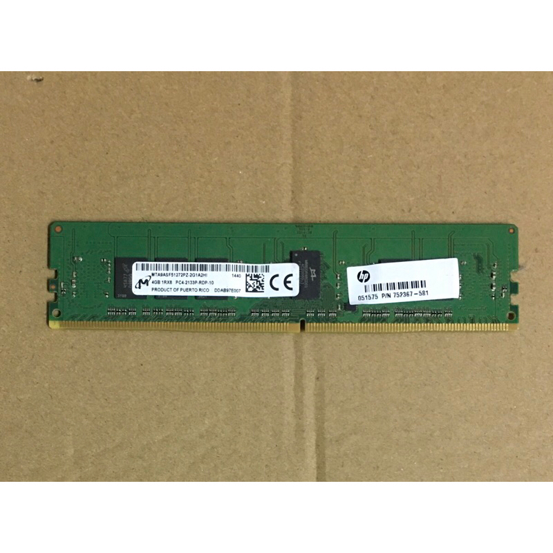 美光 DDR4 2133 4G 記憶體 單面 故障品