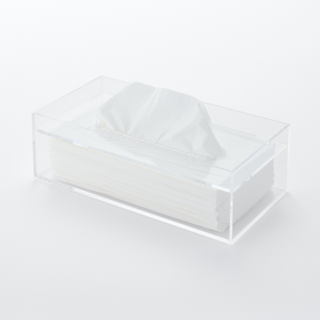 muji 無印良品  透明壓克力下降式面紙盒 衛生紙盒