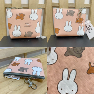 日本正版 MIFFY 米飛 米飛兔 米菲 米菲兔 零錢包 拉鍊包 卡片包 錢包 包包吊飾 防刮PVC皮革
