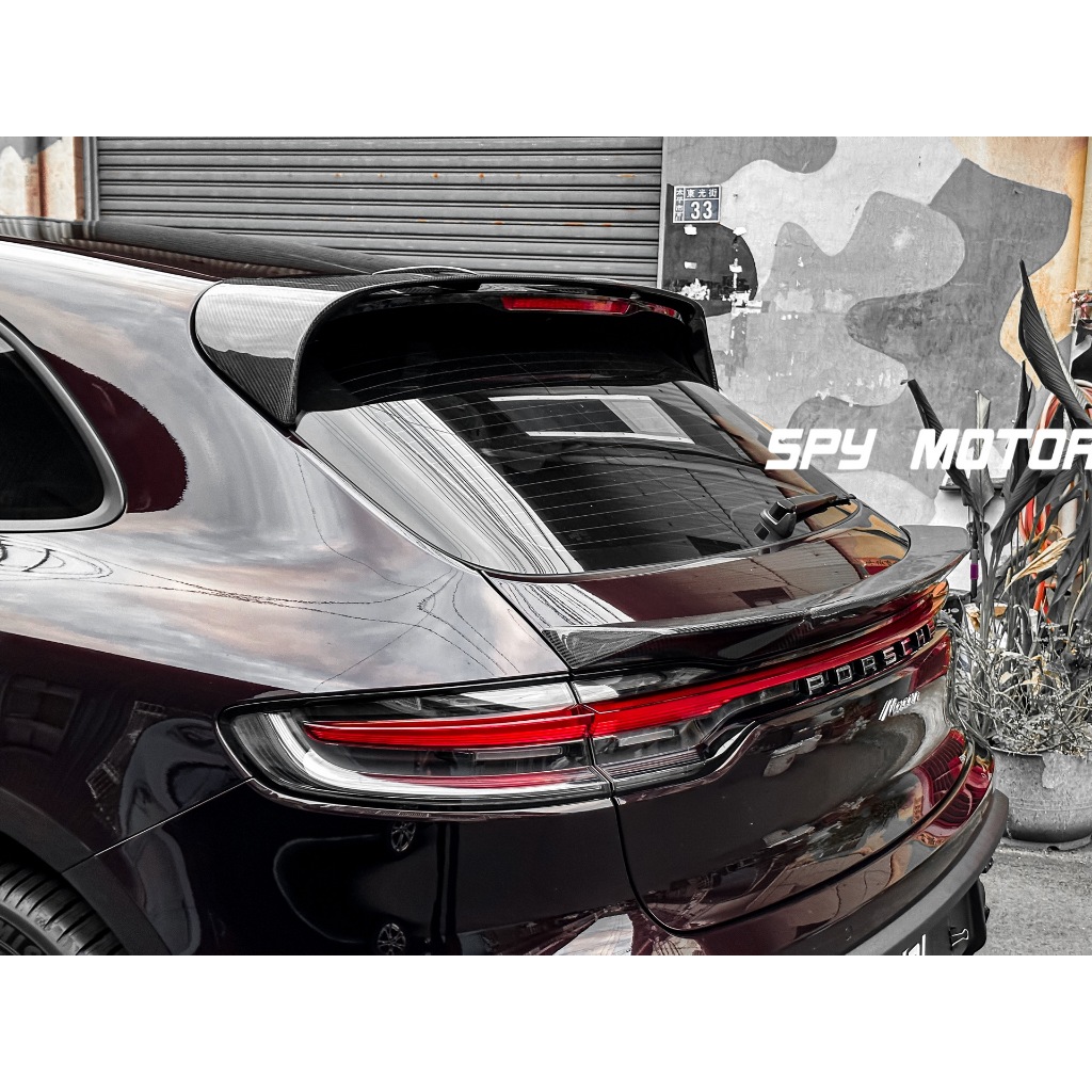 【SPY MOTOR】保時捷 Porsche Macan Turbo款 碳纖維上頂翼 尾翼