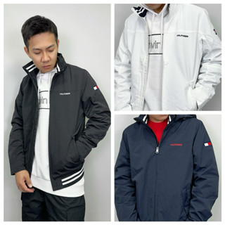 【New START精品服飾-員林】現貨 Tommy Hilfiger 收納帽 風衣 防潑水 連帽外套 防風外套