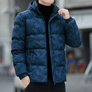 尺碼 M-5XL 大碼 迷彩 羽絨棉 冬季男生外套 帽可拆卸 防風外套男 韓版外套 夾克 保暖外套 加厚棉襖 保暖棉衣