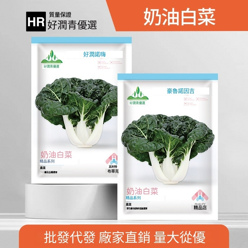 🥬原廠包裝*奶油白菜種子（5g）速生小青菜黑葉白梗小白菜種子四季盆栽地栽菜園易種（發芽不好直接退）