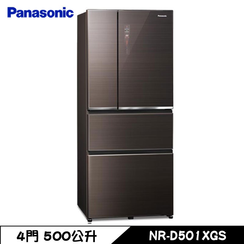 Panasonic 國際 NR-D501XGS-T 冰箱 500L 4門 玻璃 變頻