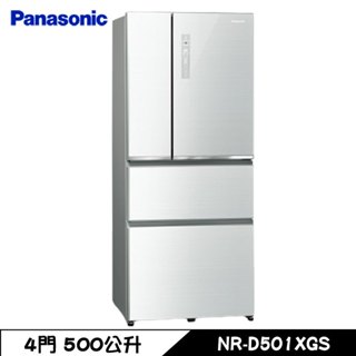 Panasonic 國際 NR-D501XGS-W 冰箱 500L 4門 玻璃 變頻