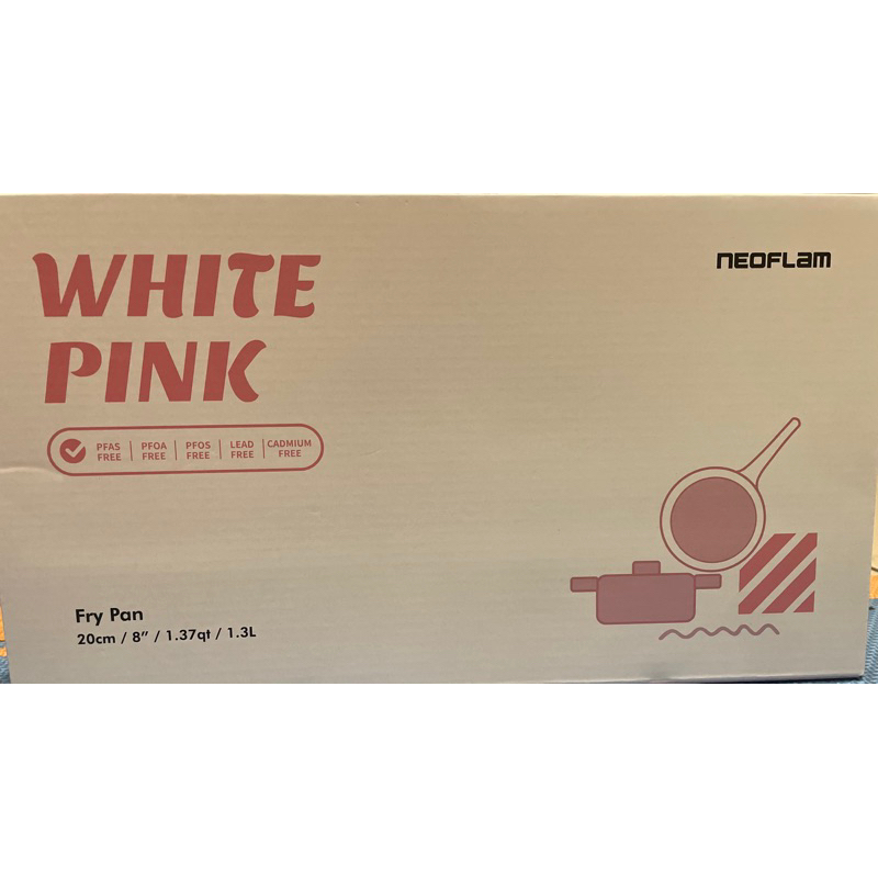 💕保證全新公司正貨💕NEOFLAM white pink系列20cm平底鍋（電磁底）