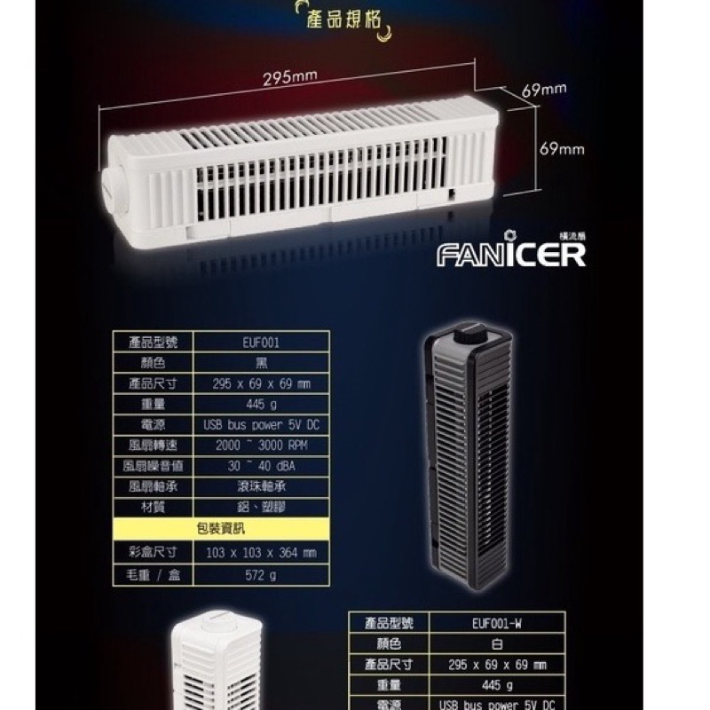 安耐美 橫流扇 EUF001/筆電散熱風扇/電腦散熱/usb接口