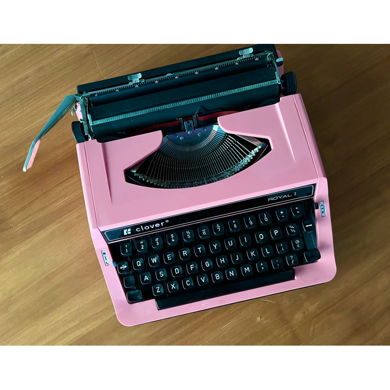 【舊貨獵人】早期稀有款clover粉紅色打字機